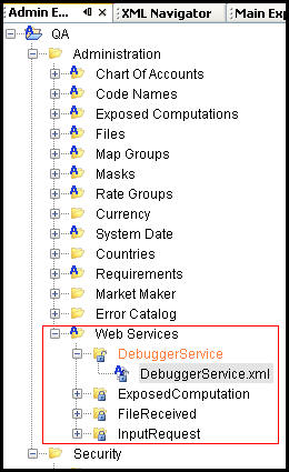 Web Services Node in Administration