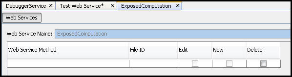 Web Service Open in Admin Explorer