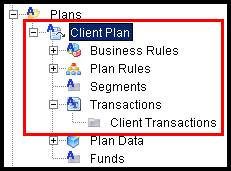 Configuring Client Level Transactions in the Rules Palette