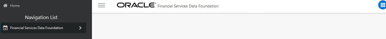 This illustration shows the FSDF Landing page from OFSAAI applications login.