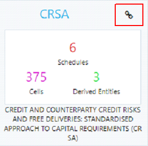 This illustration shows the report information such as Schedules, Cells and Derived Entities.