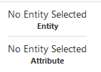 This illustration shows the Selection Panel information such as Entity and Attribute.