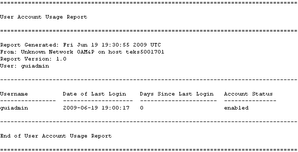 Page reflecting data formated to be human readable