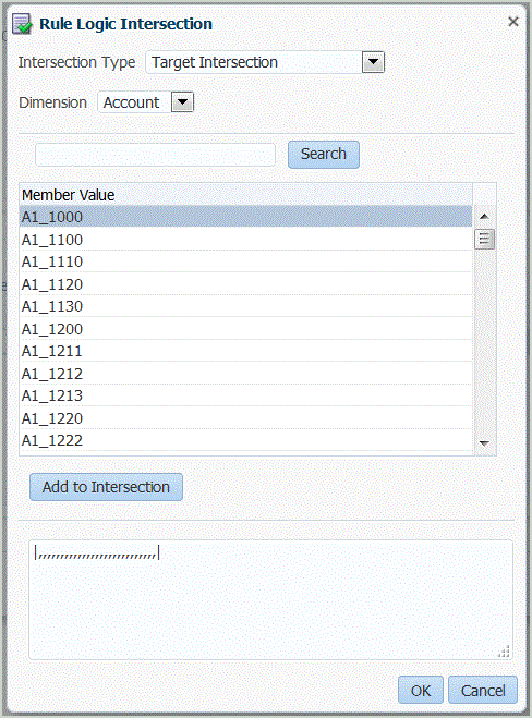 Image shows the Rule Logic Intersection screen