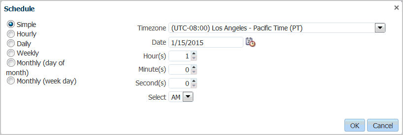 Image shows Schedule screen.