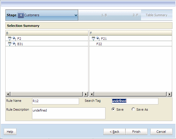 Review the modifications to the assignment rule. You can save the assignment rule under its original name, or click Save As to give the assignment rule a different name to create a new rule.
