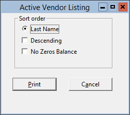 This figure displays the Active Vendor Listing
