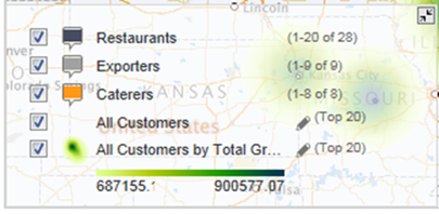check boxes for the map layers on a Map component