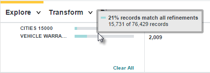 The data set list with the data set details displayed.