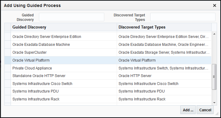 Oracle Virtual Platformの追加