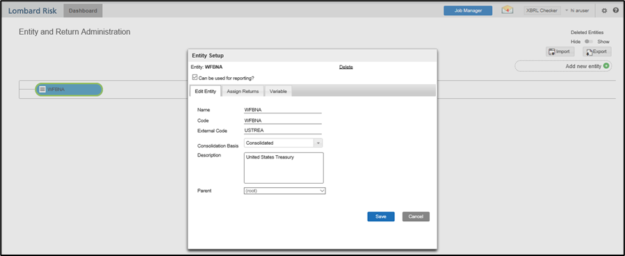 External Code is not matching with the Code for Entity as per OFSAA.