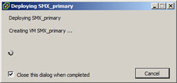 This image is a screenshot that shows the Deploying screen.