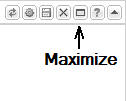 This image is a screen capture of the maximize icon located on the toolbar of each widget.