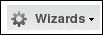 This image is a screen capture of the Wizards button.