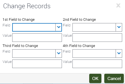 Example of the Change Records Dialog Box