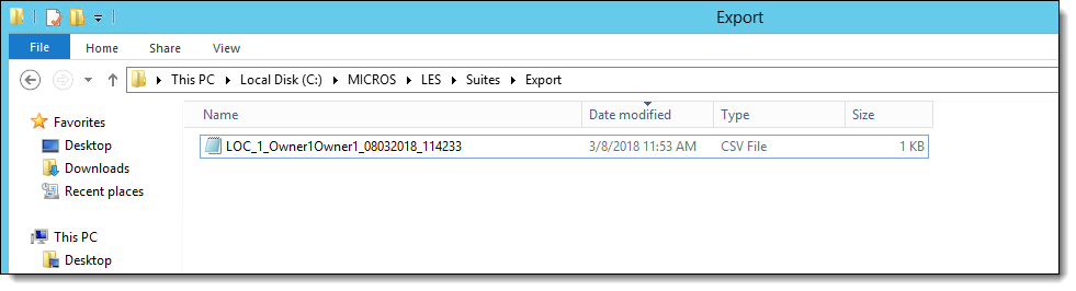 This figure shows the destination folder of all personal data exports.