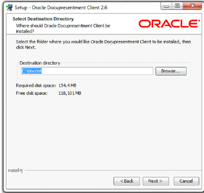 Image represents selecting setup directory.