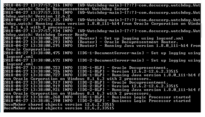 Image represents testing installation screen.