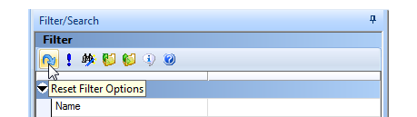 This image shows the Reset Filter Options button.