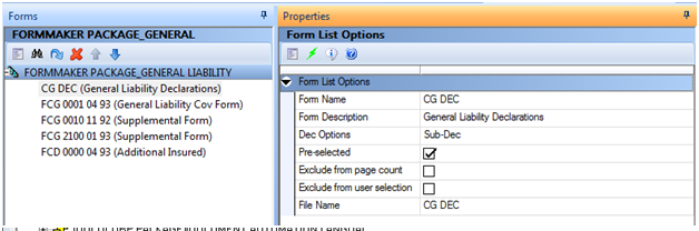 This image shows the Workspace Groups; also referred to as Form List files.