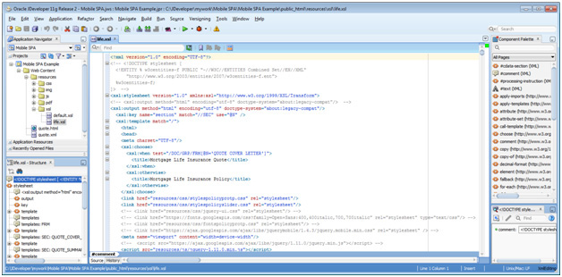Image represents XSL in JDeveloper.