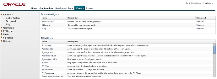 This screen capture shows how the GUI displays navigation to the widgets by way of either the categorical list or the alphabetical list. This screen capture shows how the GUI displays navigation to the widgets by way of either the categorical list or the alphabetical list.