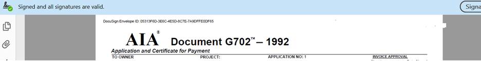 Signatures DocuSign valides
