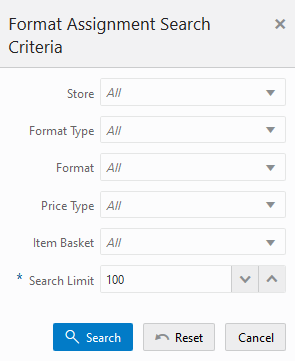 Format Assignment Search Criteria