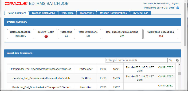 BDI RMS Batch Job