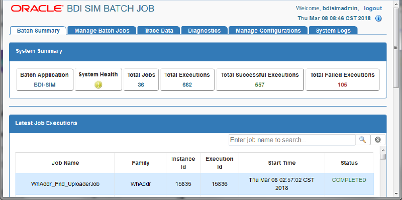 BDI SIM Batch Job