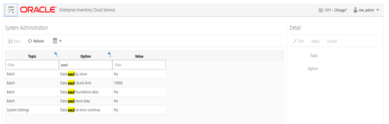 Data Seed Settings