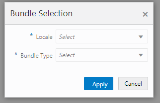 Bundle Selection Dialog