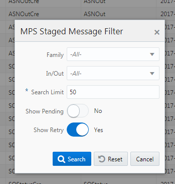 MPS Staged Message Filter