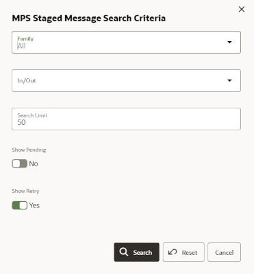 MPS Staged Message Filter