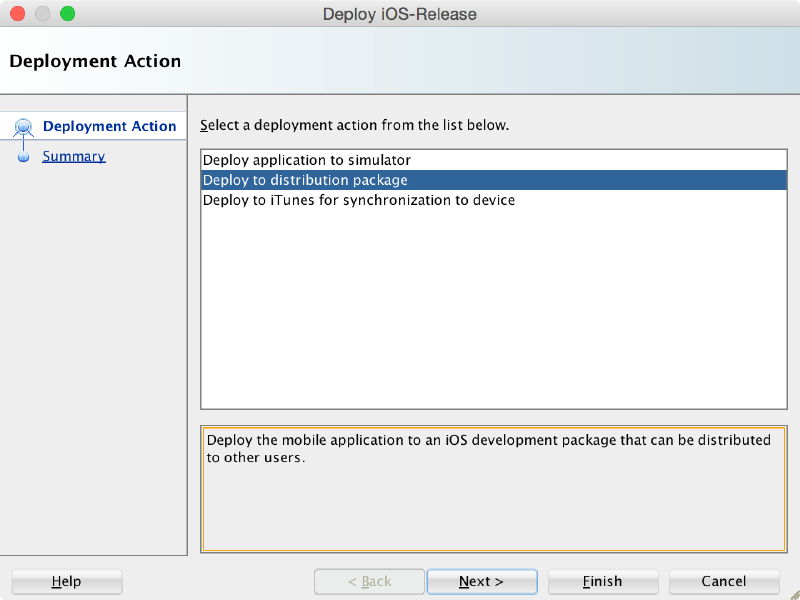 Deployment Action - Deploy iOS-Release