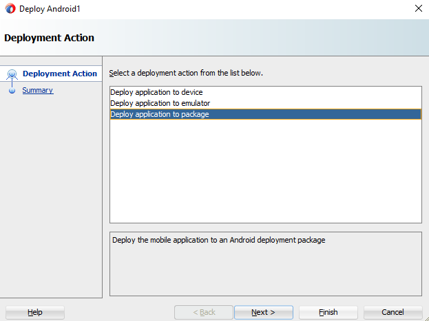 Deployment Action - Deploy Android