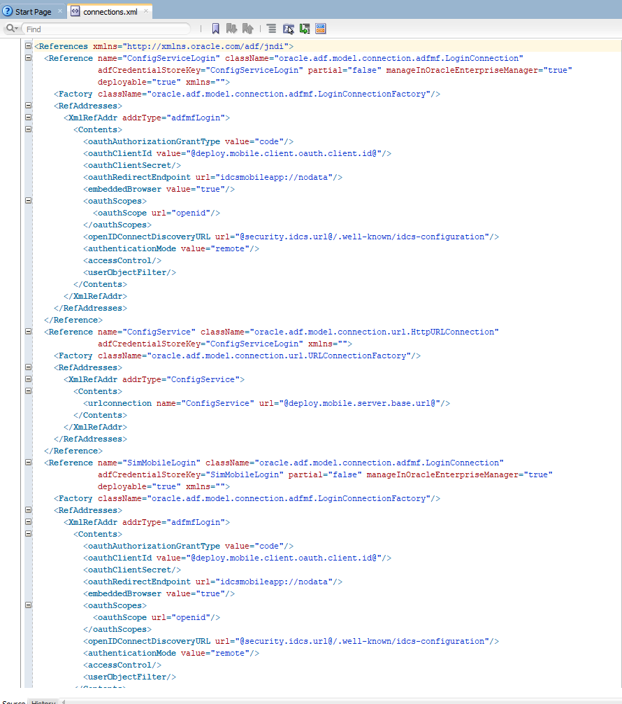 Edit MAF Login Connection.xml