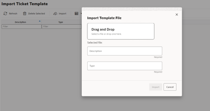 Import Template File