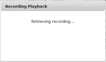 This screenshot shows recording playback dialog box.