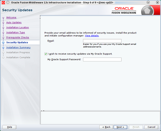 Install The Oracle Fusion Middleware Infrastructure