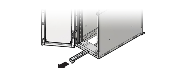 image:引き出された転倒防止用バーを示す図。