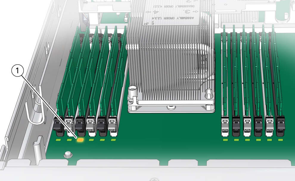 image:图中显示了出故障的 DIMM。