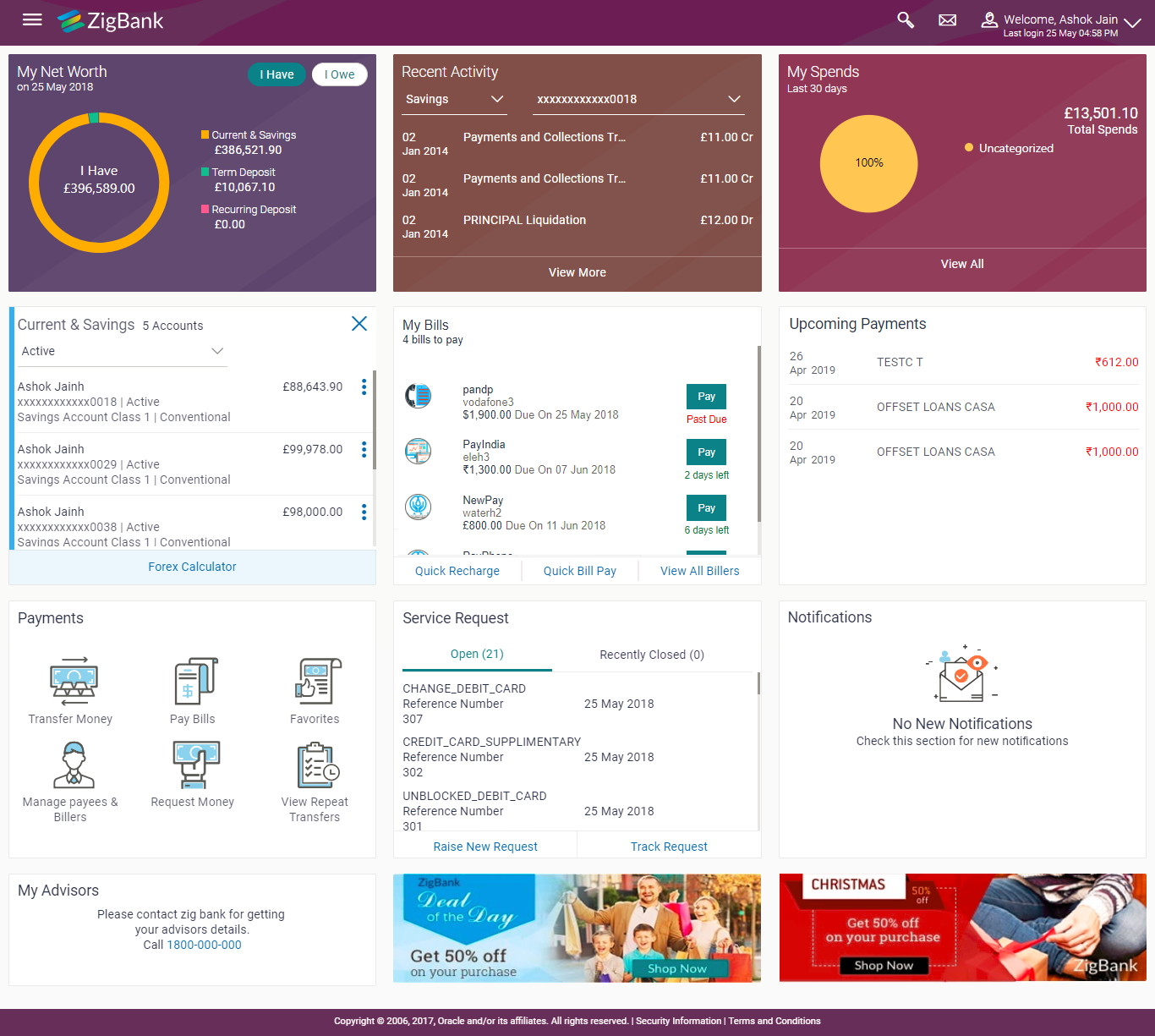 Accounts Dashboard