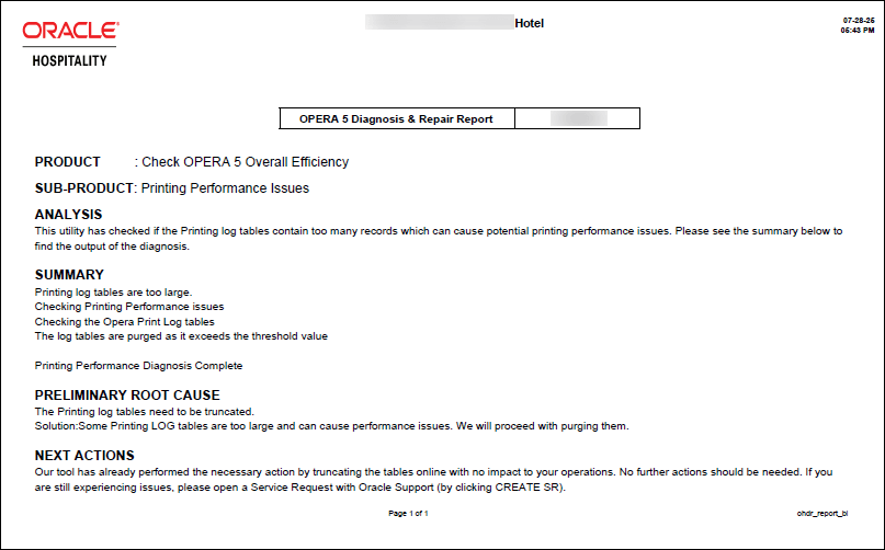 Sample Diagnostic PDF Report