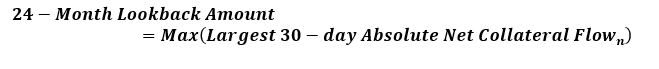 This illustration shows the formula to calculate the 24 month look-back amount.