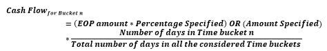 This illustration shows the formula for calculation of cash flows.