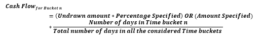 This illustration shows the formula for calculation of cash flows.