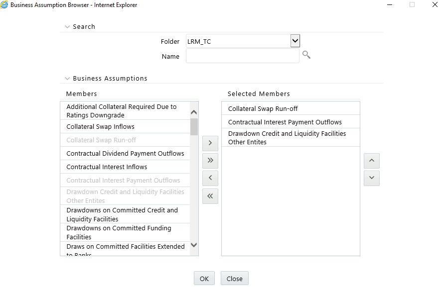 Description of the Run Definition-Business Assumption browser follows This illustration shows the Run Definition-Business Assumption browser. Description of the Run Definition-Business Assumption browser follows This illustration shows the Run Definition-Business Assumption browser.