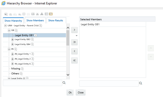 Description of the Run Definition - Hierarchy Browser window follows This illustration shows the Run Definition - Hierarchy Browser window.