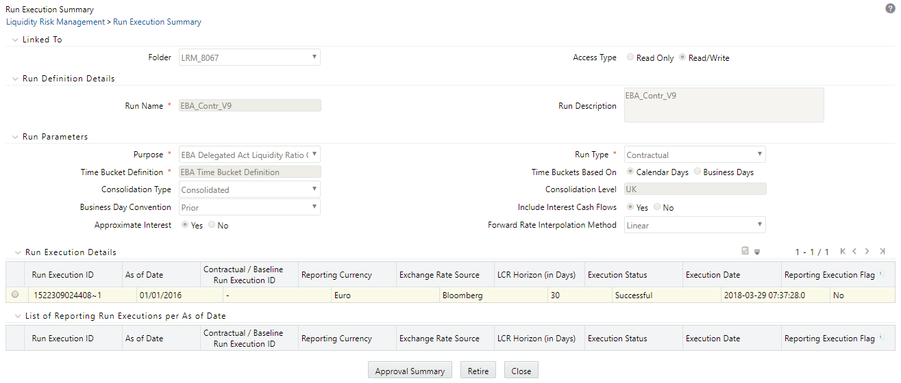 Description of the Run Execution Summary page follows This illustration shows the Run Execution Summary page. You can view Run execution details using this window. Description of the Run Execution Summary page follows This illustration shows the Run Execution Summary page. You can view Run execution details using this window.